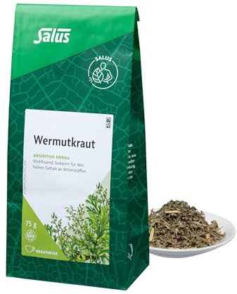 Salus - Wermutkraut Tee - 1x 75 g Beutel - lose - Kräutertee - Absinthii herba - wohltuend - bekannt für hohen Gehalt an Bitterstoffen - bio