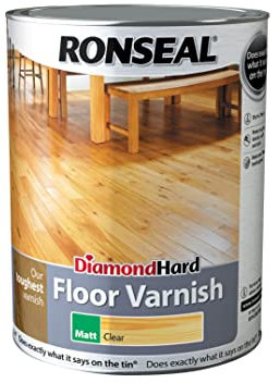 Ronseal Diamond Hard Floor Varnish Clear Matt 5L