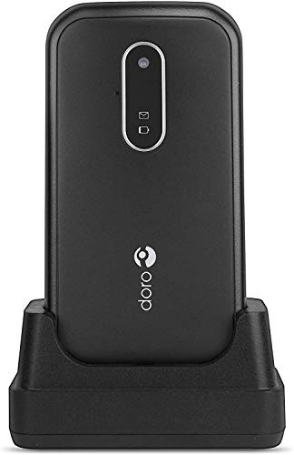 Doro 6620 Téléphone portable 3G à clapet avec de grands boutons pour personnes âgées avec écran 2,8, bouton d'urgence et localisation GPS