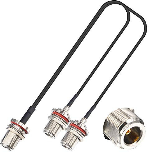 YILIANDUO N-type Splitter Cable N Female to Dual N Female Bulkhead Connector Y-type Cable Pigtail Cable RG174 30CM for 4G LTE WiFi GPS Antenna Router Ham Radio