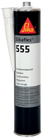 Sika Sikaflex 555 - Adhesivo para parabrisas - Aplicación sin imprimación - Sin isocianato - Aprobado por OEM - Sin disolventes - Negro - 300 ml