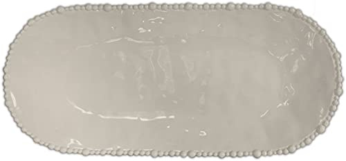 Baci Milano Collezione JOKE TABLE & KITCHEN Piatto a servire ovale Melamina - 53 x 24 cm colore tortora