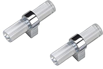 CONPHERON 2 Stück Möbelknopf Silber Griffe Schubladenknöpfe Modern Kommodengriff Zinklegierung Acryl Transparenter Knopf T-Griffe Küchentürgriffe Einzelloch