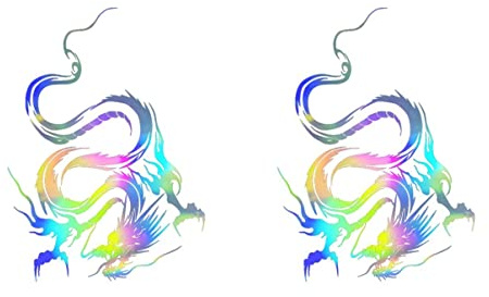 VICASKY Aufkleber Drache 2 Stück Motorhaube Motorhaube Autoaufkleber Autoaufkleber Wasserdichter Aufkleber Aufkleber Chinesischer Drache Aufkleber Auto