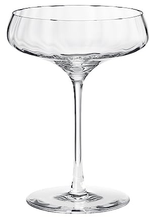 Georg Jensen Bernadotte Cocktail Coupe Gläser - Elegantes Tafelgeschirr Champagner Wein Trinkbecher - Entworfen von Sigvard Bernadotte - 2 Stück