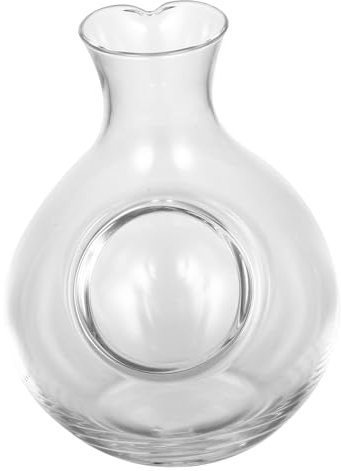 Mikinona Japanese Crystal Glass Liquor Decanter 300ml Ice Pocket Sake Bottle for Home Bar Wine Tasting