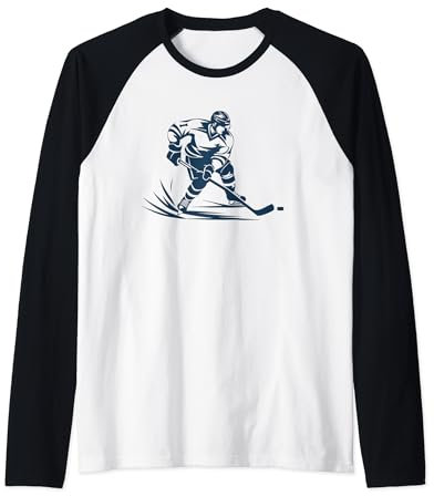 Eishockeyspieler Eishockeyhelm Raglan
