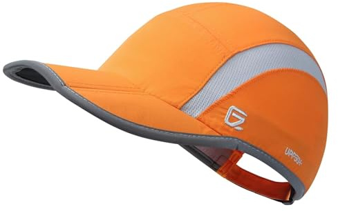 GADIEMKENSD UPF50+ Folding Outdoor Hat Unstructured Reflective Design Breathable Soft Sport Cap for Outdoor Sport