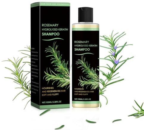 NAOLVE Rosmarin Shampoo für Haarwachstum, Rosmarin Shampoo Gegen Haarausfall, Tiefenreinigung, Reparierendes, Nährendes, Feuchtigkeitsspendend, für Frauen Männer, Geeignet für Alle Haartypen