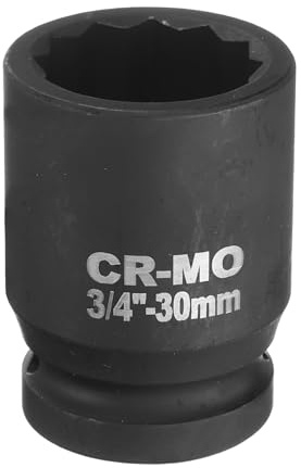 QUARKZMAN Llave de vaso de impacto de 12 puntos de 30 mm fácil de quitar | para tuercas de eje métricas de 3/4 pulgadas, para reparación de automóviles
