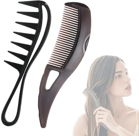 JUGUTA 2 Piezas Peine Anticaspa, Peine Para Piojos, Cabeza Hueca, Masaje Energético, Peine Para El Pelo Con Mango, Peine Para La Caspa, Mejor Calidad Del Cabello