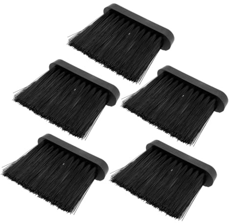BESTYASH Lot de 5 Mini Balais pour Cheminée en Plastique Noir, Outil Polyvalent Nettoyage de Cendres, pour Balayage de Cheminée et Hôtels