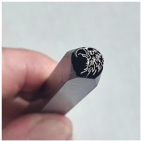 CYHTYM Schlagzahlen Stempelwerkzeug für Gold- und Silberschmuck, Metalldesign, 7 Stempel in verschiedenen Formen, Größen 7 mm und 7,5 mm(Pattern 1)