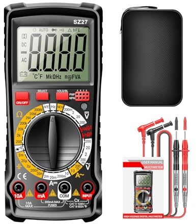 Digitales Multimeter-Tester – Set für Autobatterie, Spannungsprüfer – für elektrische Anwendungen von Kfz-Steckdosen, sowie für den Hausgebrauch, Garage