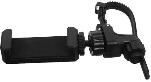 TOYANDONA Verstellbarer Metall Trompetenständer Tragbar mit Handyhalter Schwarz und Leierclip für Trompete und Posaune für Outdoor Events und Bandräume