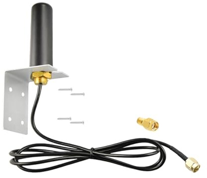 Boobrie Dual Band WiFi Antenna 2.4Ghz 5Ghz/5.8Ghz Indoor Outdoor Omnidirectional WiFi Antenna 5 dBi Gain SMA Male & RP-SMA Male Connector for WiFi Router Hotspot PCI Card IoT Gateways Security Camera