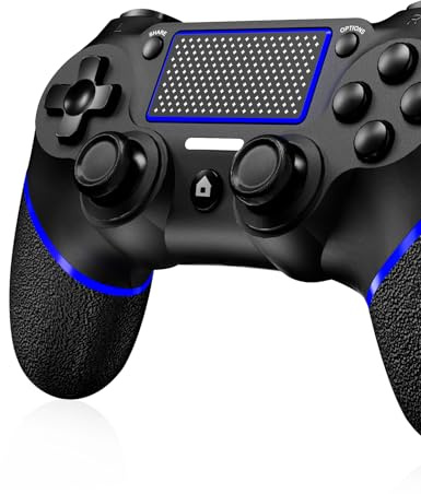 Shiptree Controller Wireless per PS-4, Gamepad Joystick Controller per Ps4/Pro/Slim/PC, Batteria da 600mAH, Doppia Vibrazione, Giroscopio, jack per Cuffie da 3,5mm
