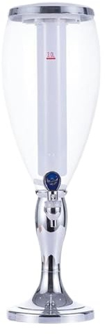 Dispensador de cerveza Dispensadores de bebidas y cerveza con tubo de hielo con espiga for juegos, fiestas, bares en casa, bebidas Champaign(Silver,2L)