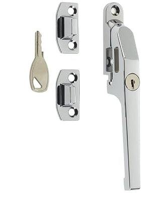 Modern Locking Window Fastener JW78LPC - Polished Chrome