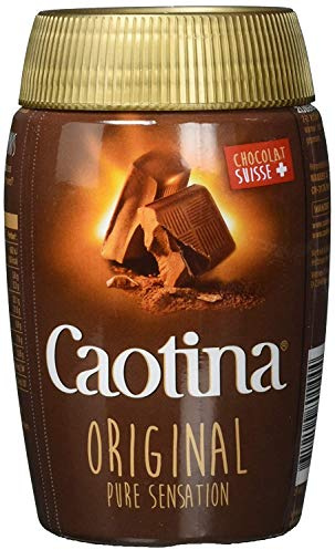 Cioccolata da bere originale Caotina, cacao in polvere con il miglior cioccolato svizzero, cioccolata calda sostenibile e certificata, 2x200g