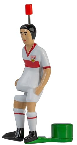 TIPP-KICK Star-Kicker VfB Stuttgart Édition Classique I Joueur Original pour Petits et Grands I Plaisir de Jeu avec la Figurine de Football I Accessoires I Maillot Blanc/Rouge