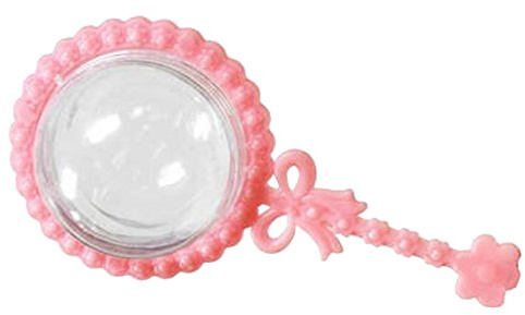 48 Fillable Plastic Baby Rattles Shower Favor - Pink