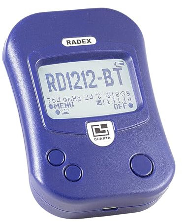 RADEX RD1212-BT – ein modernes Strahlenmessgerät / Geigerzähler mit Bluetooth. Mehrsprachig. Strahlungsgrößenmessung, Strahlenschutz.