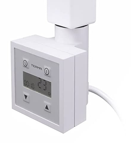 Heizstab, Heizpatrone, Heizelement mit manueller Steuerung für Badheizkörper KTX 3 Weiß Spiralkabel mit Stecker (1000 Watt)