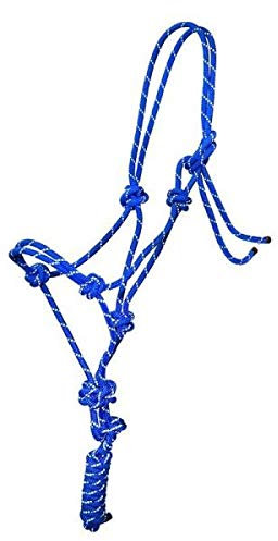 German Riding Knotenhalfter Glow mit Strick Full BZW WB (schwarz)