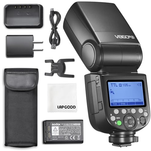 Godox V860III-S TTL High-Speed Sync GN60 1/8000 Blitzgerät 2600mAh Li-on Akku Speedlite Kompatibel mit Sony A7 A7R A7S A7II A7RII A7RIII A58 A99 A6000 A6300 ILCE6000L A9 Kamera (V860III-S)