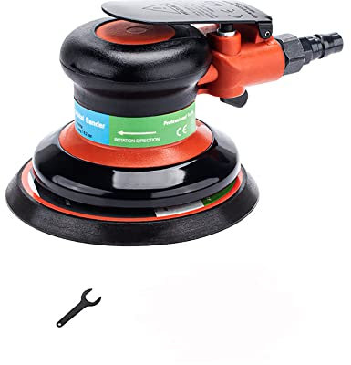 Toplionace Lijadora Orbital Neumática de 5 Pulgadas, Amoladora de Aire de Alta Velocidad de Grado Industrial de 125mm Máquina de Pulir y Encerar de Belleza Automática