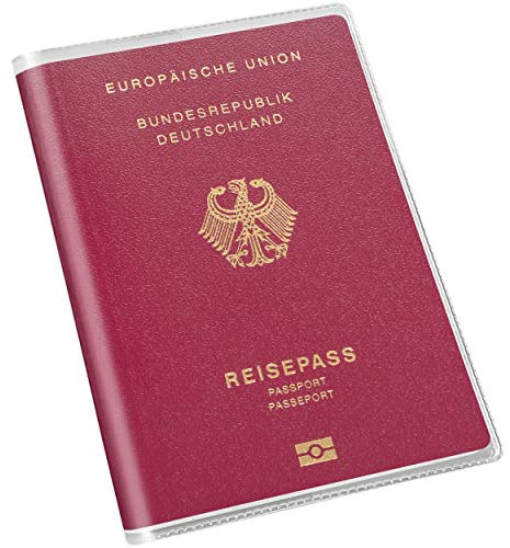 Gentle North 2 x Reisepasshülle (13,5 x 19 cm) transparent - Passport Cover für den NEUEN Reisepass - Robuste reißfeste Passhülle als Perfekter Schutz vor Schmutz, Feuchtigkeit und Kratzern