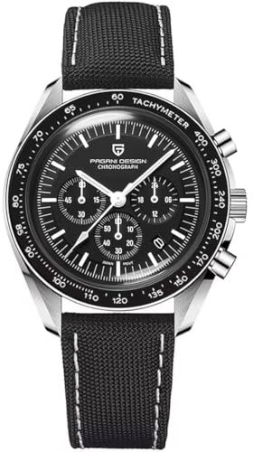 Pagani Design 1701 Herren-Armbanduhr, Quarz, Herren-Chronograph, Edelstahl, Sport-Armbanduhr für Herren, wasserdicht, Japanisches VK63-Uhrwerk…