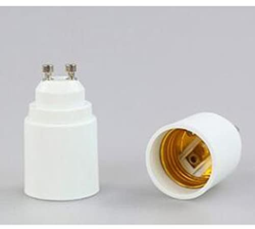YSJJZRL E14/E27/B22/GU10/G24/E40 Sockel Extender Lampenfassung Verlängerung Lampenfassung Adapter (2 Stück, GU10 auf E27)