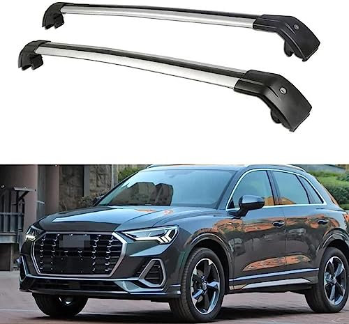 2 Stück Auto Dachträger für Audi Q3 SUV 2019 2020 2021,Auto Querträger Dachreling Relingträger Dachgepäckträger Gepäckträgerstange Auto Zubehör