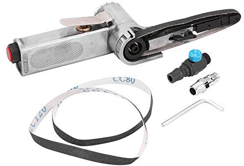 Mini Air Belt Sander, 1/4inch Air Inlet 10x330mm Belt Pneumatic Air Belt Sander Polisher Grinding Machine Tool 16000RPM for Jobs in Narrow Spaces and Recessed Corners