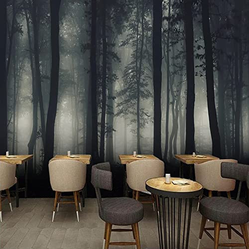 Vlies Fototapete Nebelbaumlandschaft 3D Effekt Vlies Tapeten Wandtapete XXL Moderne Wanddeko Wohnzimmer Schlafzimmer Büro Flur 200 cm B x150 cm H