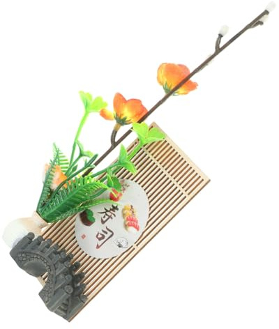 ifundom Décoration De Plateau De Sushi Plante Artificielle pour Assiette Fleur D'abricotier Intérieur Décoration Assiette De Sushi Ornement Floral pour Restaurant Japonais