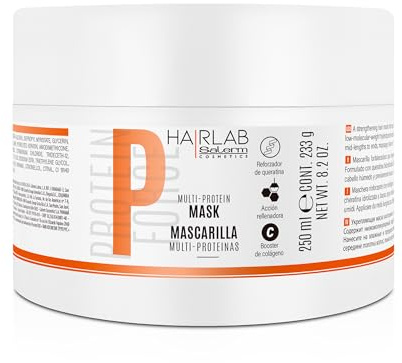 SALERM - Mascarilla Cabello Dañado - Multi-Proteínas Hair Lab - 250 ml - Repone la Falta de Queratina Natural - Proporciona Cuerpo a la Melena - Fortalece y Repara el Cabello - Sin Parabenos