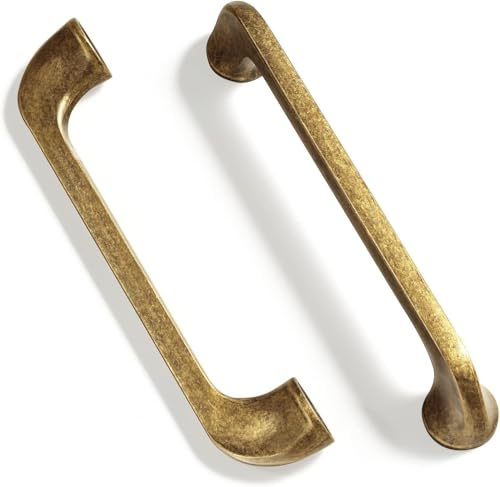 SYZOW Antike Schrankgriffe 128mm, 6 Stück Vintage Möbelgriffe Antike Messing Türgriffe | für Küchengriffe, Garderobengriffe, Türgriffe, Schubladengriffe