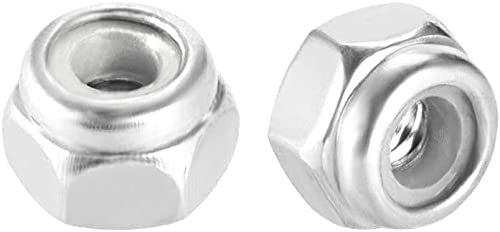 XYWHPGV M2,5 x 0,45 mm Sechskantmuttern mit Nyloneinsatz, Edelstahl 304, glatte Oberfläche, Packung mit 20 Zoll(7a3e7 86139 63432 86f8f 75dbd 3cebb