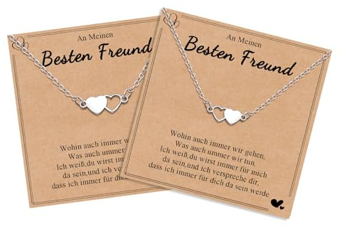 CheersLife 2/3 Stück Schwester Halsketten Freundschaft Langdistanz Passende | Aushöhlen Herz Halskette Sonne Mond Halskette Geburtstag Geschenk für Schwester Bester Freund Weihnachten X Geschenk