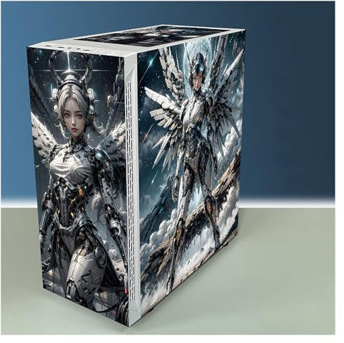 Boitier ATX Boîtier De Jeu, Boîtier De Jeu For PC De Taille Moyenne ATX/M-ATX - Port E/S Avant USB 3.0 - Verre Entièrement Traversant - 8 Positions De Ventilateur - Installation De Refroidissement Par