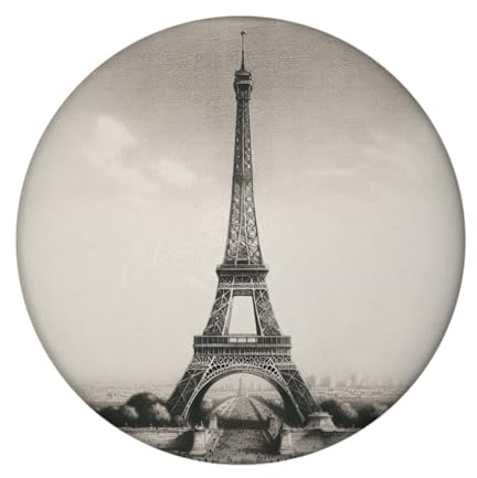 Paris Eiffelturm Retro Magnet mit Flaschenöffner rund Urlaubserinnerung 1900 Runder Vintage Deko-Magnet mit altem Paris-Bild Frankreich Eiffelturm Nostalgie