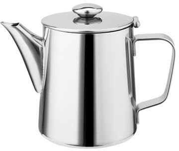 Acense 18/0 Stainless Steel Teapot with Lid for Tea and Coffee, Mirror Polish 350ml