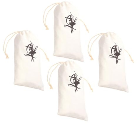 HONMEET 4stücke Ballettschuh-aufbewahrungstaschen Aus Atmungsaktivem Canvas Waschbare Kordelzug-Taschen Für Tanzschuhe Zum Reisen Aufbewahrung Von Ballettzubehör
