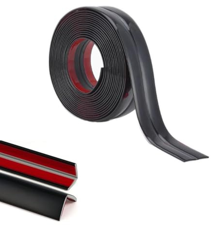 Cornière PVC,1.5x1.5cm Revêtements d'angle Autocollant Plinthe Souple Protection d'angle Bordure d’angle de Mur Bande Décorative pour Plans de Travail,Carrelage, Coin de Mur,Meubles,Noir 5M