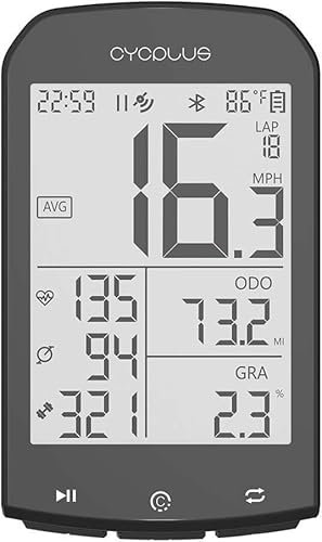 GPECTIFO Fahrrad-Code-Tabelle, multifunktionales, leuchtendes, wasserdichtes, kabelloses Code-Messgerät, Tachometer, Herzfrequenzmesser