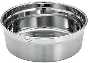 RÖSLE Flexx 2GO Boîte à déjeuner ronde en acier inoxydable - Passe au micro-ondes et au four jusqu'à 150 °C - Passe au lave-vaisselle - Argentée - 0,8 l