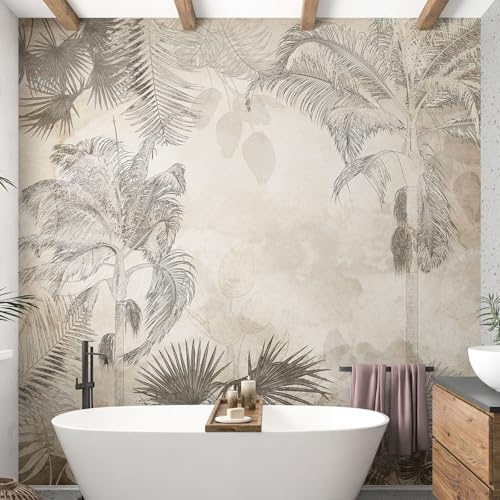 Lumalea - Papier peint panoramique Forêt tropicale - Largeur 195 cm x Hauteur 195 cm